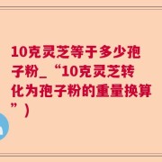 10克灵芝等于多少孢子粉_“10克灵芝转化为孢子粉的重量换算”)