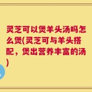 灵芝可以煲羊头汤吗怎么煲(灵芝可与羊头搭配，煲出营养丰富的汤)