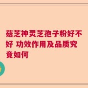 菇芝神灵芝孢子粉好不好 功效作用及品质究竟如何