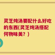 灵芝炖汤要配什么好吃的东西(灵芝炖汤搭配何物味美？)