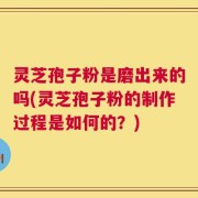 灵芝孢子粉是磨出来的吗(灵芝孢子粉的制作过程是如何的？)