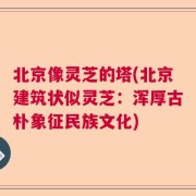 北京像灵芝的塔(北京建筑状似灵芝：浑厚古朴象征民族文化)