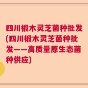 四川椴木灵芝菌种批发(四川椴木灵芝菌种批发——高质量原生态菌种供应)