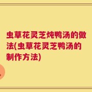 虫草花灵芝炖鸭汤的做法(虫草花灵芝鸭汤的制作方法)