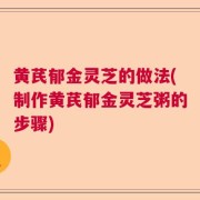 黄芪郁金灵芝的做法(制作黄芪郁金灵芝粥的步骤)