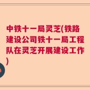 中铁十一局灵芝(铁路建设公司铁十一局工程队在灵芝开展建设工作)