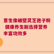 意生像破壁灵芝孢子粉 健康养生新选择营养丰富功效多