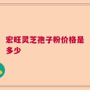 宏旺灵芝孢子粉价格是多少