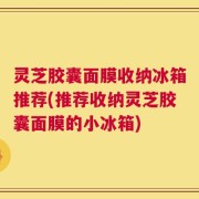 灵芝胶囊面膜收纳冰箱推荐(推荐收纳灵芝胶囊面膜的小冰箱)