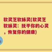 软灵芝软脉灵(软灵芝软脉灵：抚平你的心灵，恢复你的健康)