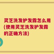 灵芝洗发护发露怎么用(使用灵芝洗发护发露的正确方法)
