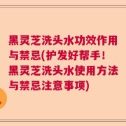 黑灵芝洗头水功效作用与禁忌(护发好帮手!黑灵芝洗头水使用方法与禁忌注意事项)