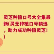 灵芝种植口号大全集最新(灵芝种植口号精选，助力成功种植灵芝！)