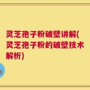 灵芝孢子粉破壁讲解(灵芝孢子粉的破壁技术解析)