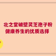 北之堂破壁灵芝孢子粉 健康养生的优质选择