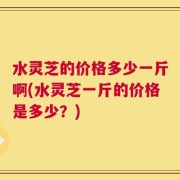 水灵芝的价格多少一斤啊(水灵芝一斤的价格是多少？)