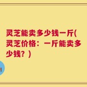 灵芝能卖多少钱一斤(灵芝价格：一斤能卖多少钱？)