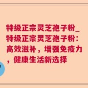 特级正宗灵芝孢子粉_特级正宗灵芝孢子粉:高效滋补,增强免疫力,健康生活新选择