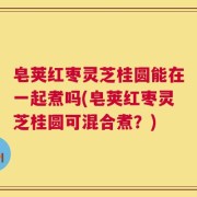 皂荚红枣灵芝桂圆能在一起煮吗(皂荚红枣灵芝桂圆可混合煮？)