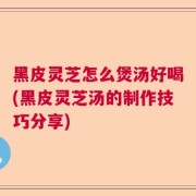 黑皮灵芝怎么煲汤好喝(黑皮灵芝汤的制作技巧分享)