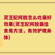 灵芝配阿胶怎么吃最好效果(灵芝配阿胶最佳食用方法，有效护理身体)