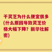 干灵芝为什么便宜很多(什么原因导致灵芝价格大幅下降？新华社解密)