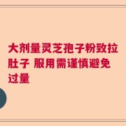 大剂量灵芝孢子粉致拉肚子 服用需谨慎避免过量