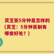 灵芝蒸5分钟是怎样的(灵芝：5分钟蒸制有哪些好处？)