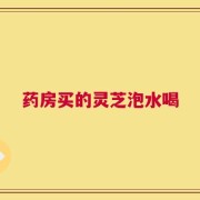 药房买的灵芝泡水喝