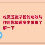 吃灵芝孢子粉的功效与作用你知道多少快来了解一下