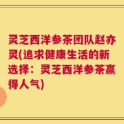 灵芝西洋参茶团队赵亦灵(追求健康生活的新选择：灵芝西洋参茶赢得人气)