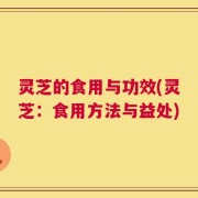 灵芝的食用与功效(灵芝：食用方法与益处)