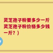 灵芝孢子粉要多少一斤灵芝孢子粉价格多少钱一斤？)