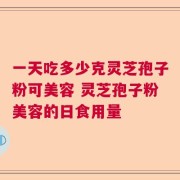 一天吃多少克灵芝孢子粉可美容 灵芝孢子粉美容的日食用量