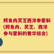 鳄鱼肉灵芝西洋参霍斛(鳄鱼肉、灵芝、西洋参与霍斛的奢华组合)