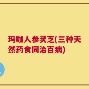 玛咖人参灵芝(三种天然药食同治百病)