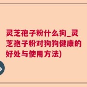 灵芝孢子粉什么狗_灵芝孢子粉对狗狗健康的好处与使用方法)