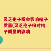 灵芝孢子粉会影响精子质量(灵芝孢子粉对精子质量的影响