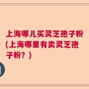 上海哪儿买灵芝孢子粉(上海哪里有卖灵芝孢子粉？)