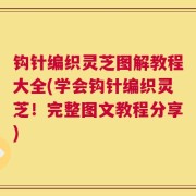 钩针编织灵芝图解教程大全(学会钩针编织灵芝！完整图文教程分享)