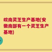 皖南灵芝生产基地(安徽南部有一个灵芝生产基地)