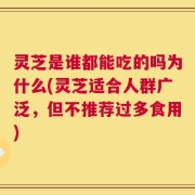 灵芝是谁都能吃的吗为什么(灵芝适合人群广泛，但不推荐过多食用)