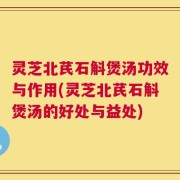 灵芝北芪石斛煲汤功效与作用(灵芝北芪石斛煲汤的好处与益处)