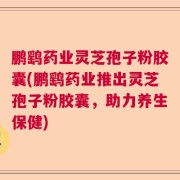 鹏鹞药业灵芝孢子粉胶囊(鹏鹞药业推出灵芝孢子粉胶囊,助力养生保健)