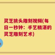 灵芝挑头雕刻视频(每日一秒钟：手艺精湛的灵芝雕刻艺术)
