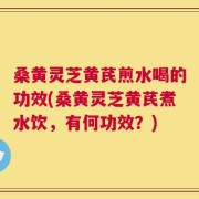 桑黄灵芝黄芪煎水喝的功效(桑黄灵芝黄芪煮水饮，有何功效？)