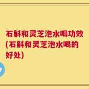 石斛和灵芝泡水喝功效(石斛和灵芝泡水喝的好处)