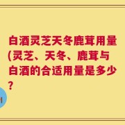 白酒灵芝天冬鹿茸用量(灵芝、天冬、鹿茸与白酒的合适用量是多少？