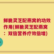 鲜脆灵芝配燕窝的功效作用(鲜脆灵芝配燕窝：双倍营养疗效倍增)