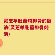 灵芝羊肚菌炖排骨的做法(灵芝羊肚菌排骨炖汤)